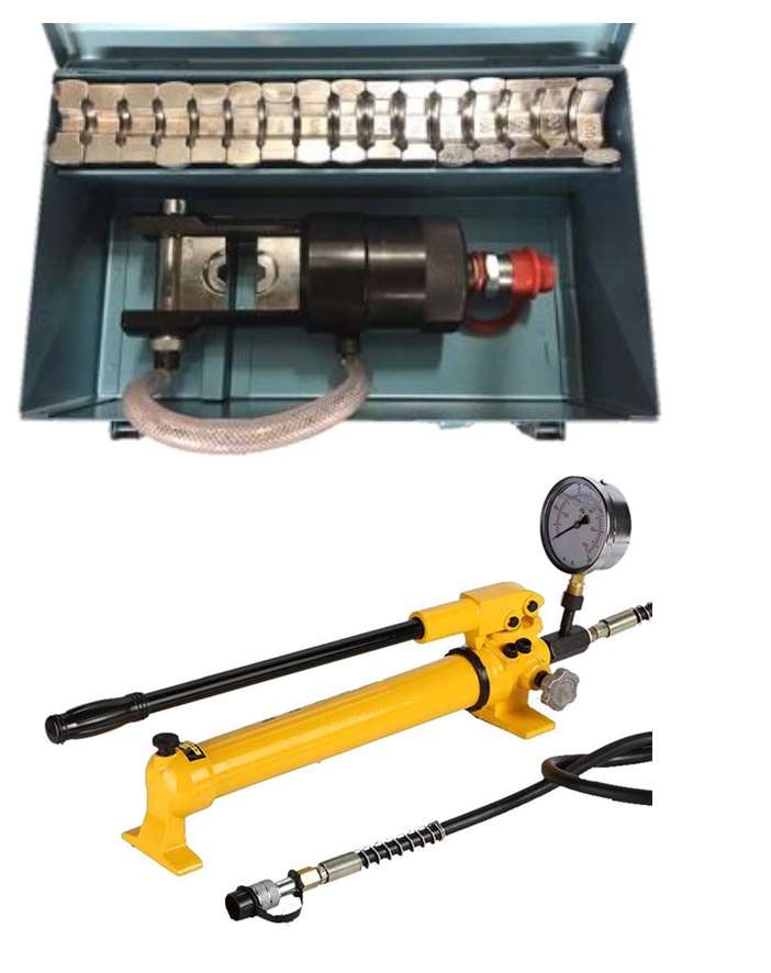 HYDRAULIC CRIMPING TOOL C/W HAND PUMP - Click Image to Close